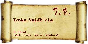 Trnka Valéria névjegykártya